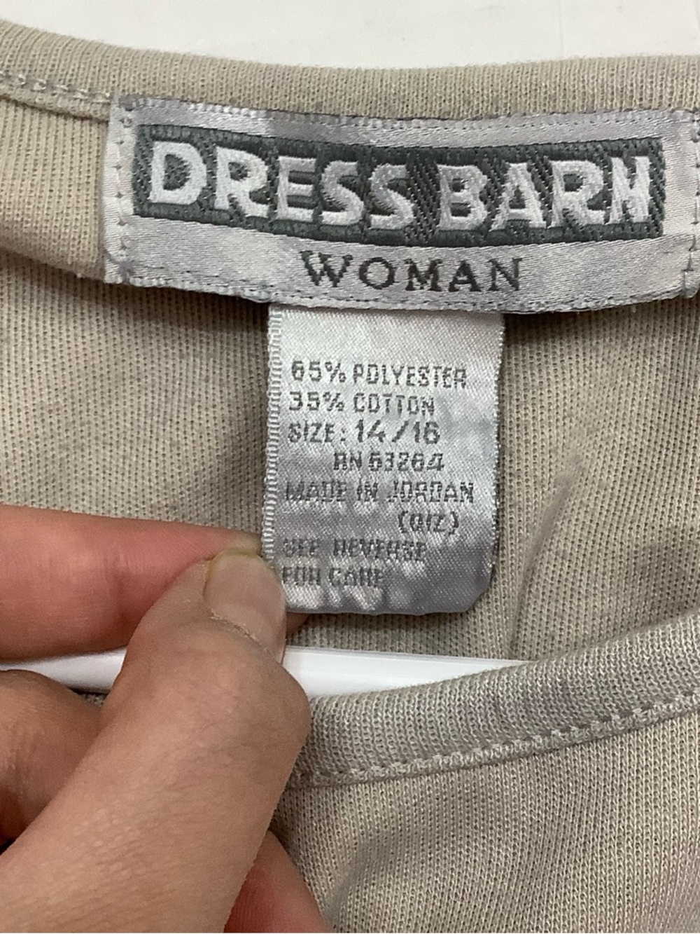 Dress Barn Woman Cream, Burgundy & Navy Colorblock Striped Long Sleeve Top - Picture 4 of 5